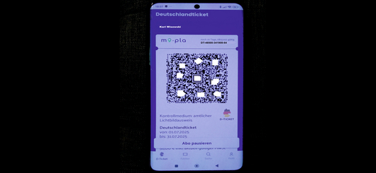 Das Deutschlandticket auf dem Handy - fälschungssicher ?